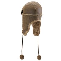 Czapka zimowa damska TIMBERLAND CZAPKA Z WOMEN'S SHEARLING TRAPPER j1532228 kolor brązowy