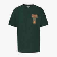 T-shirt, koszulka męska TIMBERLAND T-SHIRT "PATCHWORK T" SS BACK GRAPHIC tbc0yhbmea11 kolor zielony