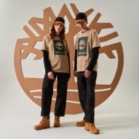 T-shirt, koszulka męska TIMBERLAND T-SHIRT GRAPHIC LOGO SHORT SLEEVE TEE tb0a441bdh41 kolor beżowy