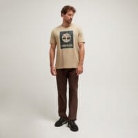 T-shirt, koszulka męska TIMBERLAND T-SHIRT GRAPHIC LOGO SHORT SLEEVE TEE tb0a441bdh41 kolor beżowy