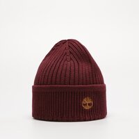 Czapka zimowa damska TIMBERLAND CZAPKA SOLID RIB BEANIE tb0a2px7i301 kolor bordowy