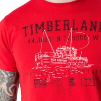 T-shirt, koszulka męska TIMBERLAND T-SHIRT SS K ENNEBEC RI a1s21e66 kolor czerwony