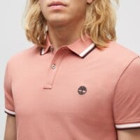 Koszulka polo męska TIMBERLAND POLO SS TIPPED PIQUE POLO tb0a26msdj11 kolor różowy