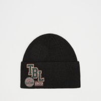 Czapka zimowa damska TIMBERLAND CZAPKA LAYERED PATCH BEANIE tb0a67ra0011 kolor czarny