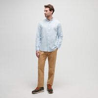 Koszula męska TIMBERLAND KOSZULA TFO COTT/LIN KOREAN LONG SLEEVE SHIRT tb0a2dqx9401 kolor niebieski