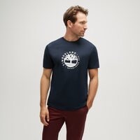 T-shirt, koszulka męska TIMBERLAND T-SHIRT SS REFIBRA LOGO GRAPHIC TEE REGULAR tb0a65xs4331 kolor granatowy
