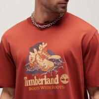 T-shirt, koszulka męska TIMBERLAND T-SHIRT FRONT BOOT GRAPHIC TEE tb0a6dj1eod1 kolor czerwony