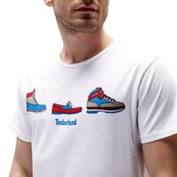 T-shirt, koszulka męska TIMBERLAND T-SHIRT SS SHOE GRAPHIC TEE tb0a1o621001 kolor biały
