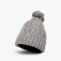 Czapka zimowa damska TIMBERLAND CZAPKA CABLE PREMIUM POM BEANIE POM BEANIE tb0a1eroc811 kolor szary