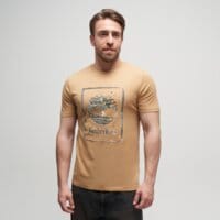 T-shirt, koszulka męska TIMBERLAND T-SHIRT WATER STACK LOGO SHORT SLEEVE TEE tb0a5mv4eh31 kolor beżowy