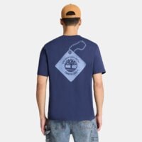 T-shirt, koszulka męska TIMBERLAND T-SHIRT "BADOINK" SS BACK GRAPHIC TEE tbc0yhdbaih1 kolor granatowy