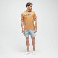 T-shirt, koszulka męska TIMBERLAND T-SHIRT KENNEBEC RIVER LINEAR LOGO SHORT SLEEVE T tb0a5upqp471 kolor beżowy