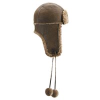 Czapka zimowa damska TIMBERLAND CZAPKA Z WOMEN'S SHEARLING TRAPPER j1532228 kolor brązowy