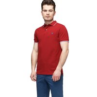 Koszulka polo męska TIMBERLAND POLO MILLERS RIVER PIQUE TIPPED POLO SLIM tb0a1o6zr091 kolor bordowy