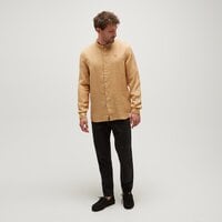 Koszula męska TIMBERLAND KOSZULA LINEN KOREAN COLLAR SHIRT tb0a2dc1eh31 kolor beżowy