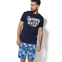T-shirt, koszulka męska TIMBERLAND T-SHIRT SS KENNEBEC RV SEASONAL MULTIG a1l7dj38 kolor granatowy