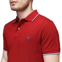 Koszulka polo męska TIMBERLAND POLO MILLERS RIVER PIQUE TIPPED POLO SLIM tb0a1o6zr091 kolor bordowy