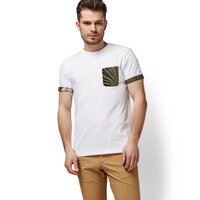 T-shirt, koszulka męska TIMBERLAND T-SHIRT SS KENNEBEC RIVER PRINTED POCKET TEE tb0a1og11001 kolor biały