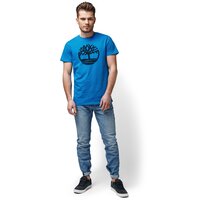 T-shirt, koszulka męska TIMBERLAND T-SHIRT SS TFO SS TREE AND LINEAR LOGO TEE tb0a1lccq671 kolor niebieski