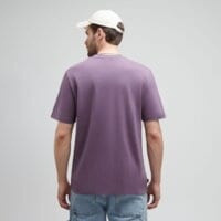 T-shirt, koszulka męska TIMBERLAND T-SHIRT FRONT BOOT GRAPHIC TEE tb0a6dj1enx1 kolor fioletowy