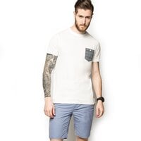 T-shirt, koszulka męska TIMBERLAND T-SHIRT SS KENNEBEC RV PRNT PKT T a14t5130 kolor biały
