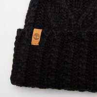 Czapka zimowa damska TIMBERLAND CZAPKA CABLE PREMIUM POM BEANIE tb0a1ero0011 kolor czarny