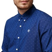 Koszula męska TIMBERLAND KOSZULA LS TIOGA RIVER TEXTURE SHIRT SLIM tb0a1nvwg661 kolor granatowy