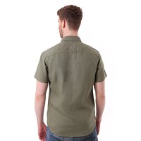 Koszula męska TIMBERLAND KOSZULA SS LINEN PELHAM SHIRT 4611j590 kolor khaki