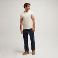 T-shirt, koszulka męska TIMBERLAND T-SHIRT DUNSTAN RIVER SHORT SLEEVE TEE tb0a2bprefl1 kolor beżowy