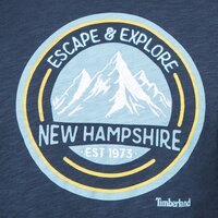 T-shirt, koszulka męska TIMBERLAND T-SHIRT MULTIGRAPH TEE a1bja433 kolor granatowy