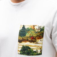 T-shirt, koszulka męska TIMBERLAND T-SHIRT SS FIELD TRIP PRINT POCKET TEE tb0a2e4v1001 kolor biały