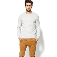Sweter męski TIMBERLAND SWETER STOP RIVER COTTON LOGO 9GG CREW a1ks5i86 kolor szary