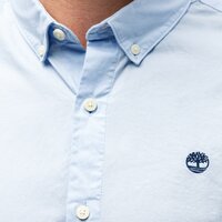 Koszula męska TIMBERLAND KOSZULA SS ELA RIVER ELEVATED OXFORD SOLID SHIRT  tb0a21ydb021 kolor niebieski