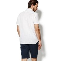 Koszula męska TIMBERLAND KOSZULA SS MILL RIVER LINEN SHIRT a1kt6k93 kolor biały