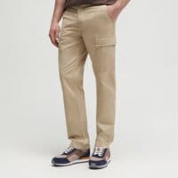 Spodnie męskie TIMBERLAND SPODNIE TWILL CARGO tb0a2pg9y941 kolor beżowy