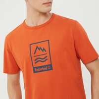 T-shirt, koszulka męska TIMBERLAND T-SHIRT SS FRONT MTR LOGO TEE tb0a2nd1cl71 kolor pomarańczowy