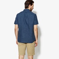 Koszula męska TIMBERLAND KOSZULA SS MILL RIVER LINEN SHIRT a1kt6439 kolor granatowy