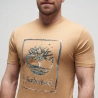 T-shirt, koszulka męska TIMBERLAND T-SHIRT WATER STACK LOGO SHORT SLEEVE TEE tb0a5mv4eh31 kolor beżowy
