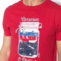 T-shirt, koszulka męska TIMBERLAND T-SHIRT SS KENNEBEC RV STATEMENT a1l8kj82 kolor czerwony