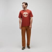 T-shirt, koszulka męska TIMBERLAND T-SHIRT KENNEBEC RIVER TREE TEE tb0a2c2reod1 kolor czerwony