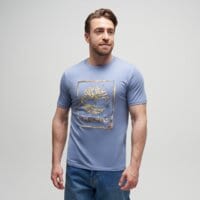 T-shirt, koszulka męska TIMBERLAND T-SHIRT WATER STACK LOGO SHORT SLEEVE TEE tb0a5mv4b881 kolor blekitny