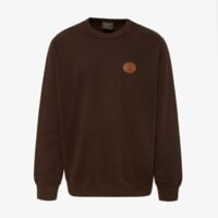 Bluza męska TIMBERLAND BLUZA LEATHER PATCH LB CREW SWEATSHIRT tbc0yhb1c351 kolor brązowy