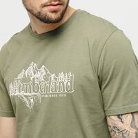T-shirt, koszulka męska TIMBERLAND T-SHIRT LINEAR MOUNTAIN TEE tb0a22kh5901 kolor zielony