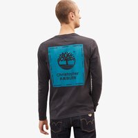 T-shirt, koszulka męska TIMBERLAND T-SHIRT LS CHRISTOPHER RAEBURN LS LOGO TEE tb0a1ygfm451 kolor szary