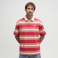 Koszulka polo męska TIMBERLAND POLO SS STRIPED RUGBY tb0a5mhgagi1 kolor koralowy