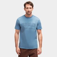 T-shirt, koszulka męska TIMBERLAND T-SHIRT SS MODERN WASH BRAND CARRIER TEE REGULAR tb0a6669dj51 kolor niebieski