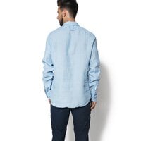 Koszula męska TIMBERLAND KOSZULA LS MILL RIVER LINEN SHIRT a1ktei70 kolor niebieski