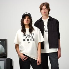 TIMBERLAND T-SHIRT SLOGAN TEE VINTAGE WHITE