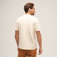 T-shirt, koszulka męska TIMBERLAND T-SHIRT LEATHER BADGE HW SS TEE tbc0yhdev041 kolor beżowy