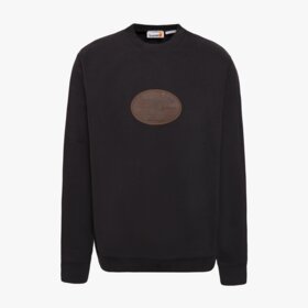 TIMBERLAND BLUZA LEATHER BADGE CREWNECK SWEATSHIRT